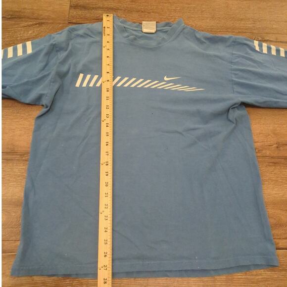 VTG Nike Adult Large Long Sleeve Shirt Skater Punk Faded Distressed Aqua Y2K - Picture 5 of 8